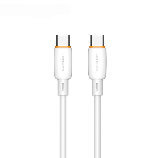 Lenyes LC548-TC-TC Type-C to Type-C Hızlı Şarj Özellikli PD Data ve Şarj Kablosu 60W 1M Beyaz
