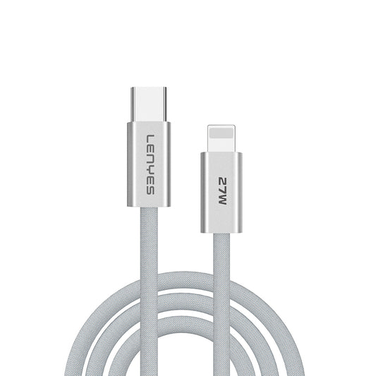 Lenyes LC551 Type-C to Lightning Hızlı Şarj Özellikli Data ve Şarj Kablosu 27W 1M Beyaz