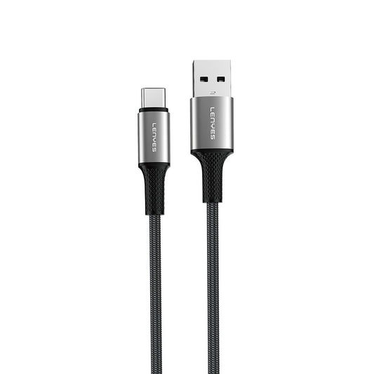 Lenyes LC565 USB-A to Type-C Örgü Tasarımlı Hızlı Şarj Özellikli Data ve Şarj Kablosu 12W 1M