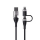 Lenyes LC568 4in1 USB-A - Type-C + Type-C to Lightning Data ve Şarj Kablosu 100W 1M