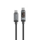 Lenyes LC571 OLED Dijital Ekranlı Type-C to Type-C Data ve Şarj Kablosu 240W 1.2M