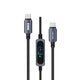 Lenyes LC572 TFT Ekranlı Type-C to Type-C Data ve Şarj Kablosu 240W 1.2M