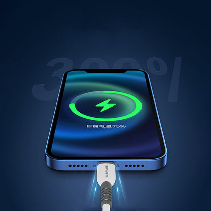 Lenyes LC979 USB-A to Micro Hızlı Şarj Özellikli Data ve Şarj Kablosu 2.4A 1M Beyaz