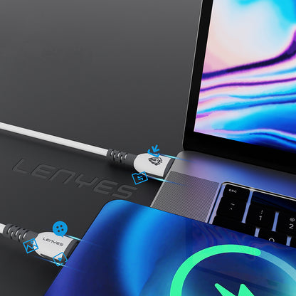Lenyes LC979 USB-A to Type-C Hızlı Şarj Özellikli Data ve Şarj Kablosu 2.4A 1M Beyaz
