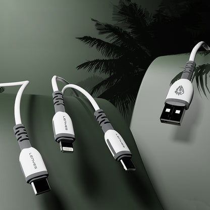 Lenyes LC979 USB-A to Type-C Hızlı Şarj Özellikli Data ve Şarj Kablosu 2.4A 1M Beyaz