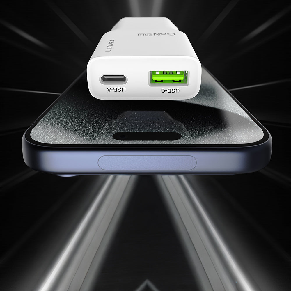 Lenyes LCH11 Serisi Type-C to Lightning GaN Teknolojili PD Hızlı Şarj Özellikli Kablolu Şarj Seti 20W Beyaz