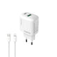 Lenyes LCH93-TC-L Type-C to Lightning GaN Teknolojili PD ve USB Hızlı Şarj Özellikli Şarj Seti 30W