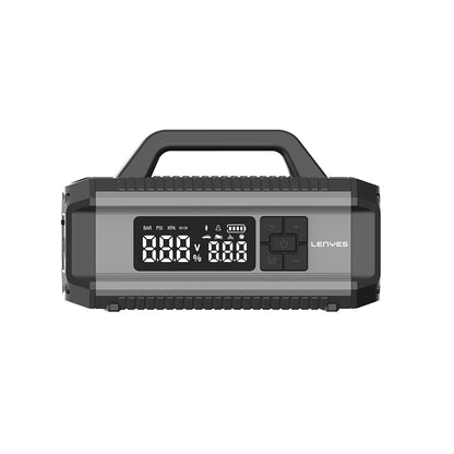 Lenyes LCI202 LED Işıklı Araç Akü Acil Durum Takviye Güç Kaynağı ve Hava Kompresörü 12V 150W 10000mAh Gri