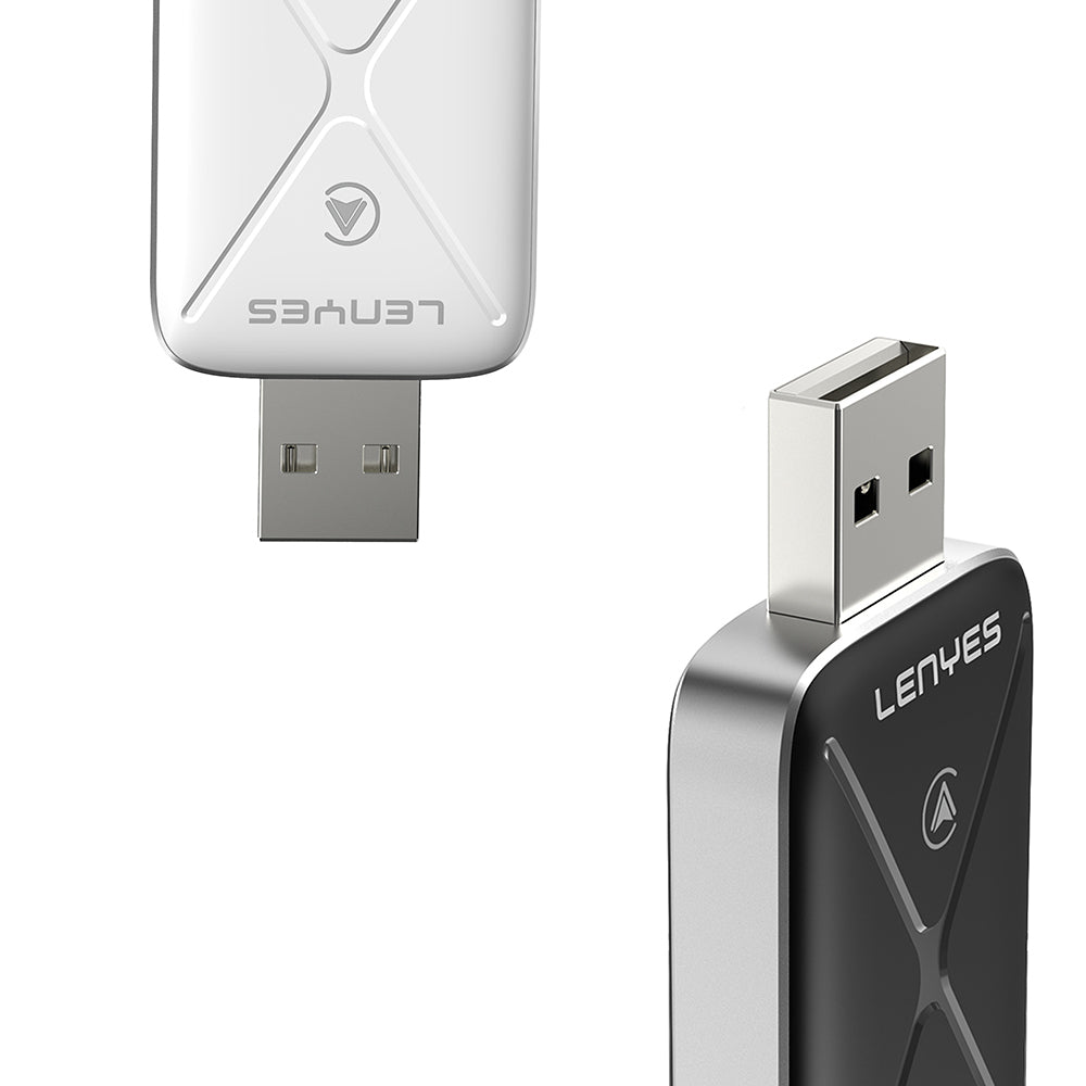 Lenyes LCP01 Android Auto Destekli CarPlay USB Bluetooth 5.0 Wireless Transmitter Adaptör Siyah