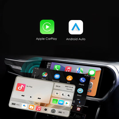 Lenyes LCP02 Android Auto Destekli CarPlay USB Bluetooth 5.0 Wireless Transmitter Adaptör Siyah