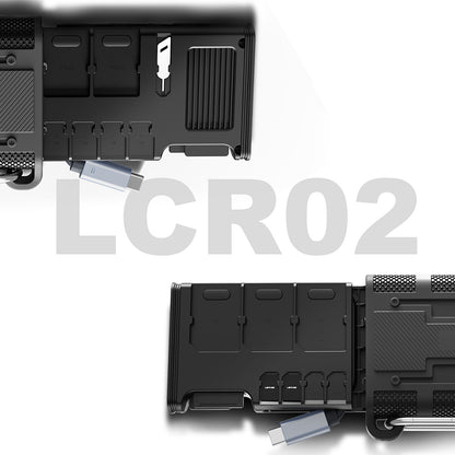 Lenyes LCR02 Type-C Kablolu Su Geçirmez Çoklu Kart Depolama ve Okuyucu Kutusu 10 Gbps Siyah