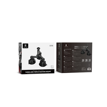 Lenyes LCT101 360° Ayarlanabilir 3 Vantuzlu Aksiyon Kamera Tutucu Siyah