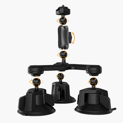 Lenyes LCT101 360° Ayarlanabilir 3 Vantuzlu Aksiyon Kamera Tutucu Siyah