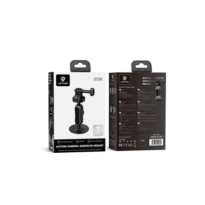 Lenyes LCT104 Teleskopik Vantuzlu Tasarım Aksiyon Kamera Tutucu Siyah