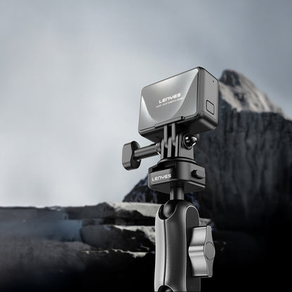 Lenyes LCT104 Teleskopik Vantuzlu Tasarım Aksiyon Kamera Tutucu Siyah