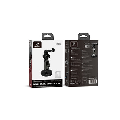 Lenyes LCT105 Teleskopik Vantuzlu Tasarım Aksiyon Kamera Tutucu Siyah