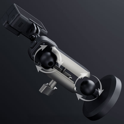 Lenyes LCT105 Teleskopik Vantuzlu Tasarım Aksiyon Kamera Tutucu Siyah