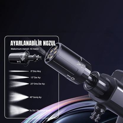 Lenyes LCW01 Taşınabilir 5 Kademeli Yüksek Basınçlı Köpük Hazneli Yıkama Tabancası 120W
