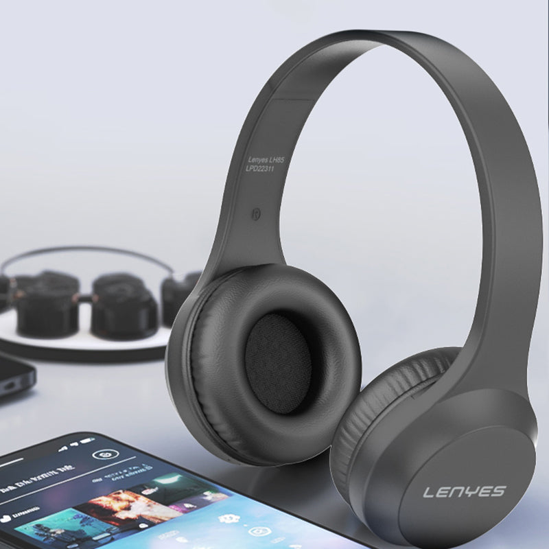 Lenyes LH85 Çift Kanal Stereo Kulak Üstü Bluetooth Kulaklık v5.3 Siyah