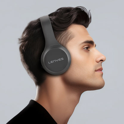 Lenyes LH85 Çift Kanal Stereo Kulak Üstü Bluetooth Kulaklık v5.3 Siyah