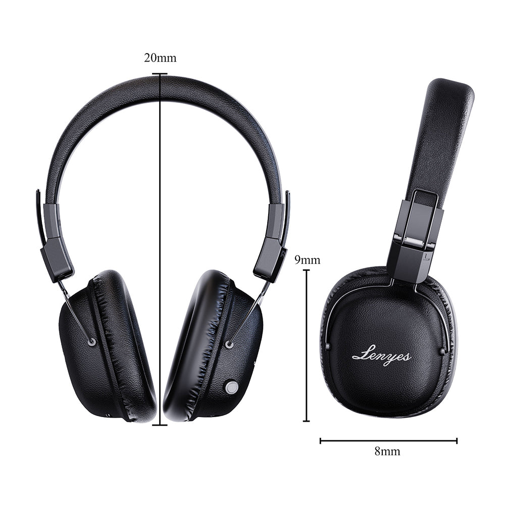 Lenyes LH86 Hi-Fi Ses Kaliteli Kulak Üstü Bluetooth Kulaklık v5.4 Siyah