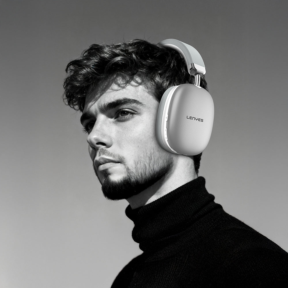 Lenyes LH87 TWS Kulak Üstü Bluetooth Kulaklık v5.3 Gümüş