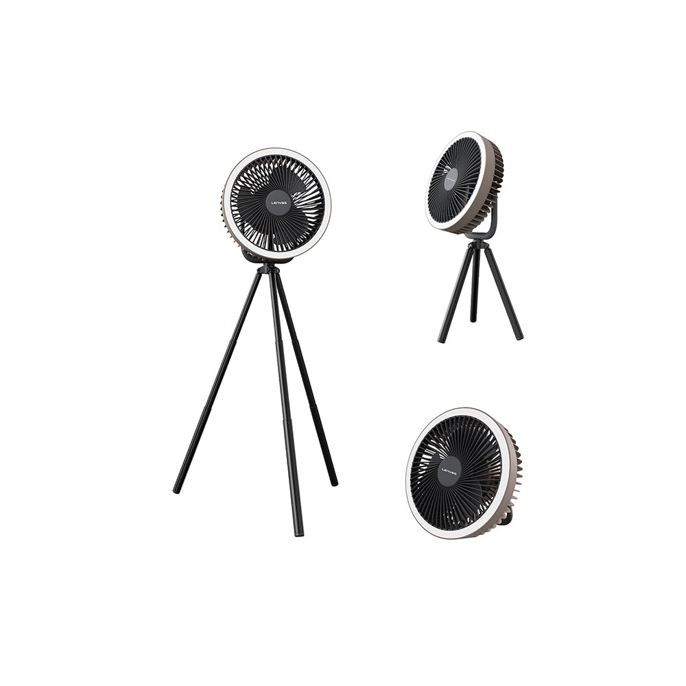 Lenyes LHF11 Led Işıklı 4 Kademeli Çok Fonksiyonlu Soğutucu Fan Beyaz