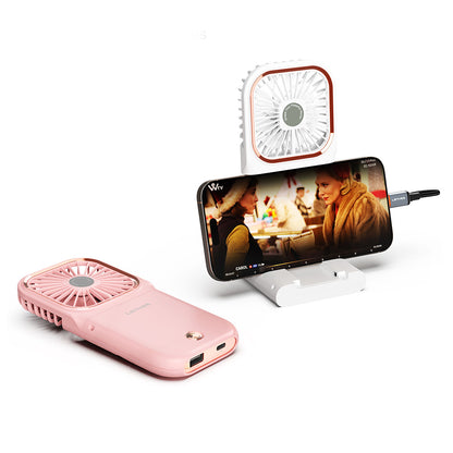 Lenyes LHF13 Powerbank Özellikli Standlı Portatif Soğutucu El Fanı Beyaz