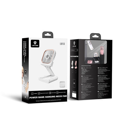 Lenyes LHF13 Powerbank Özellikli Standlı Portatif Soğutucu El Fanı Pembe