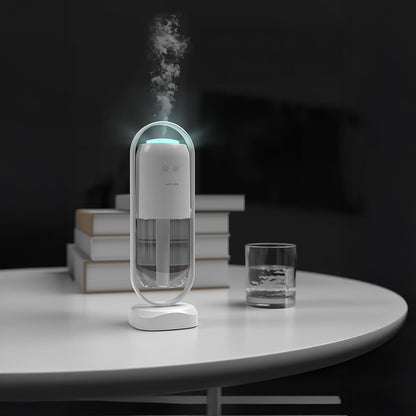 Lenyes LHU04 Kum Saati Tipi 360 Derece Dönebilen RGB Atmosfer Işıklı Sessiz Hava Nemlendirici Beyaz