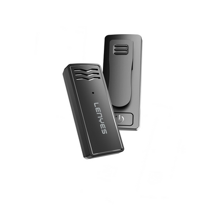 Lenyes LM202 3in1 Type-C&Lightning&3,5mm Portlu Kablosuz Yaka Mikrofonu Siyah