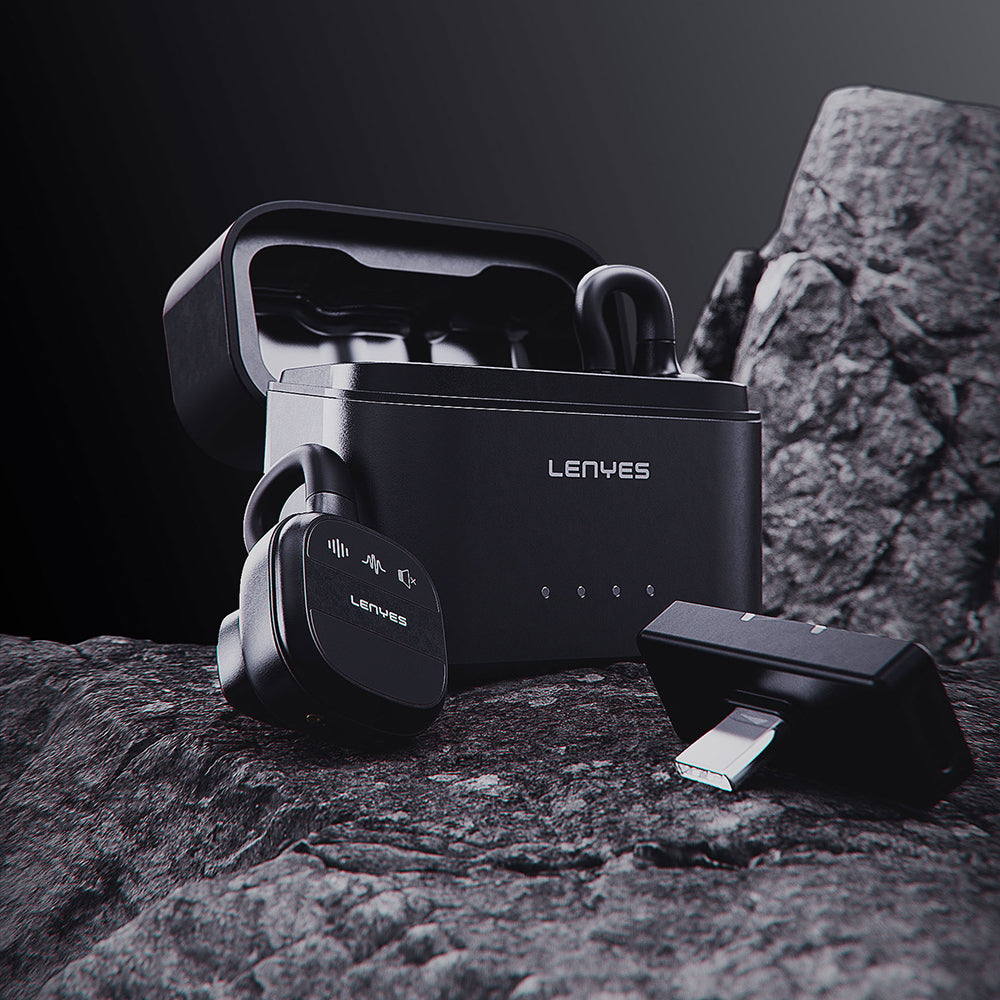 Lenyes LM209 Lightning Portlu Kablosuz Yaka Mikrofonu Siyah