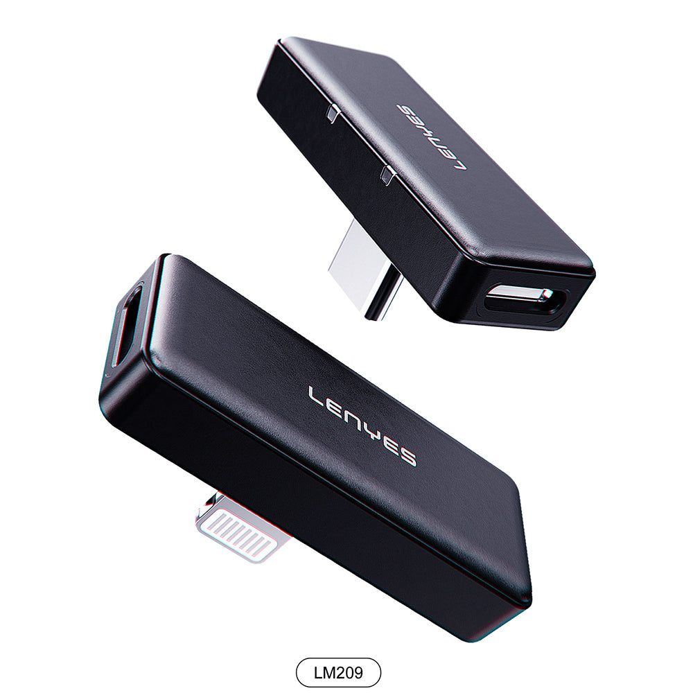 Lenyes LM209 Lightning Portlu Kablosuz Yaka Mikrofonu Siyah