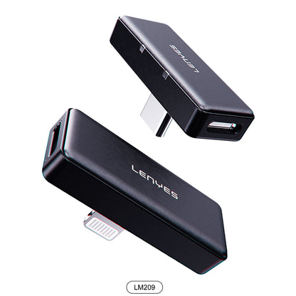 Lenyes LM209 Lightning Portlu Kablosuz Yaka Mikrofonu Siyah