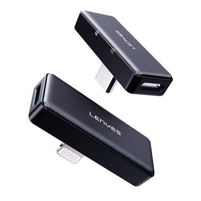 Lenyes LM209 Type-C Portlu Kablosuz Yaka Mikrofonu Siyah