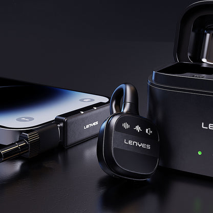 Lenyes LM209 Type-C Portlu Kablosuz Yaka Mikrofonu Siyah