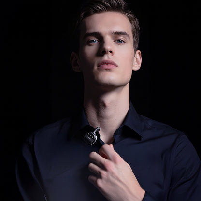 Lenyes LM209 Type-C Portlu Kablosuz Yaka Mikrofonu Siyah