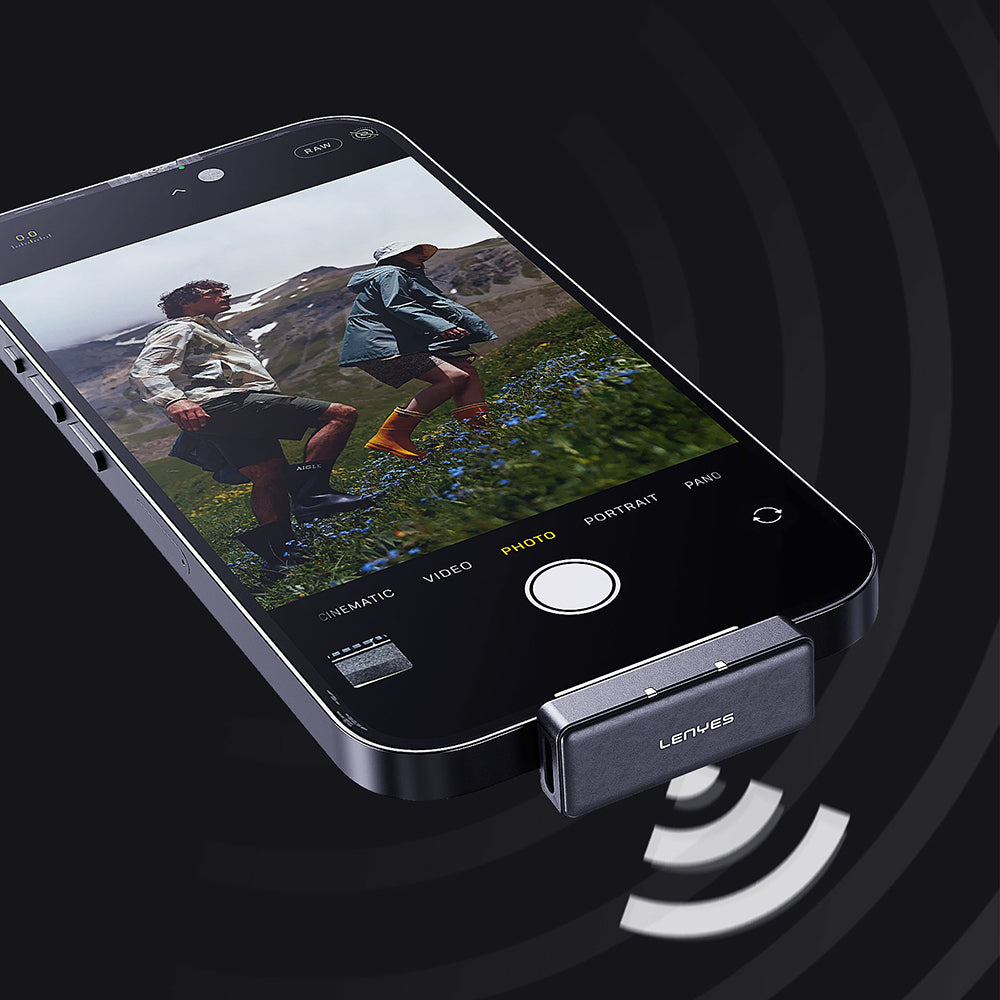 Lenyes LM209 Type-C Portlu Kablosuz Yaka Mikrofonu Siyah