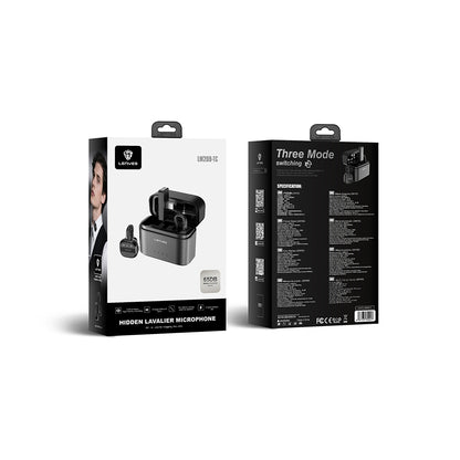 Lenyes LM209 Type-C Portlu Kablosuz Yaka Mikrofonu Siyah