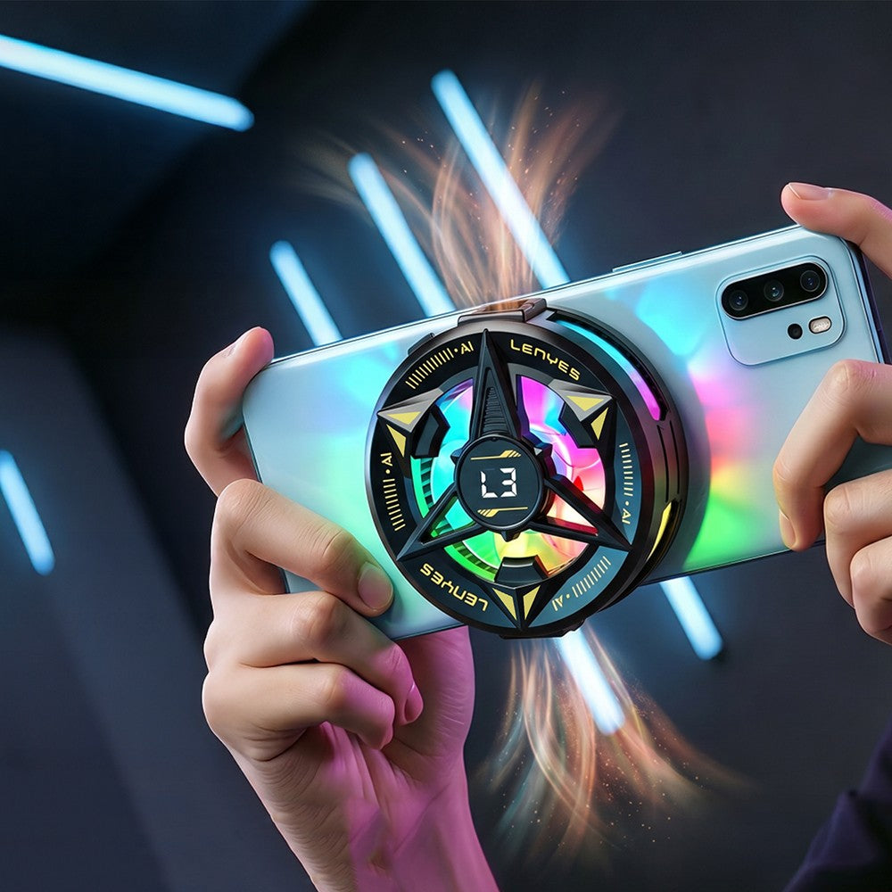 Lenyes LPC204 Yapay Zeka Destekli RGB Işıklı Alüminyum Telefon Soğutucu Fan