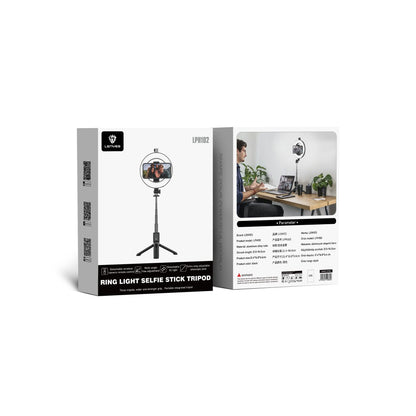 Lenyes LPH102 Uzaktan Kumandalı Çok Fonksiyonlu Ring Light Selfie Çubuğu Siyah