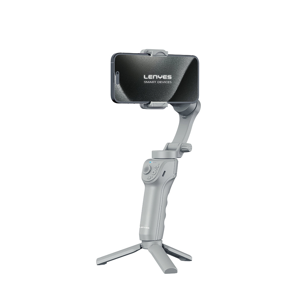 Lenyes LPH105 Taşınabilir M01 3 Eksenli El Tipi Aparatlı Gimbal Stabilizatör Gri