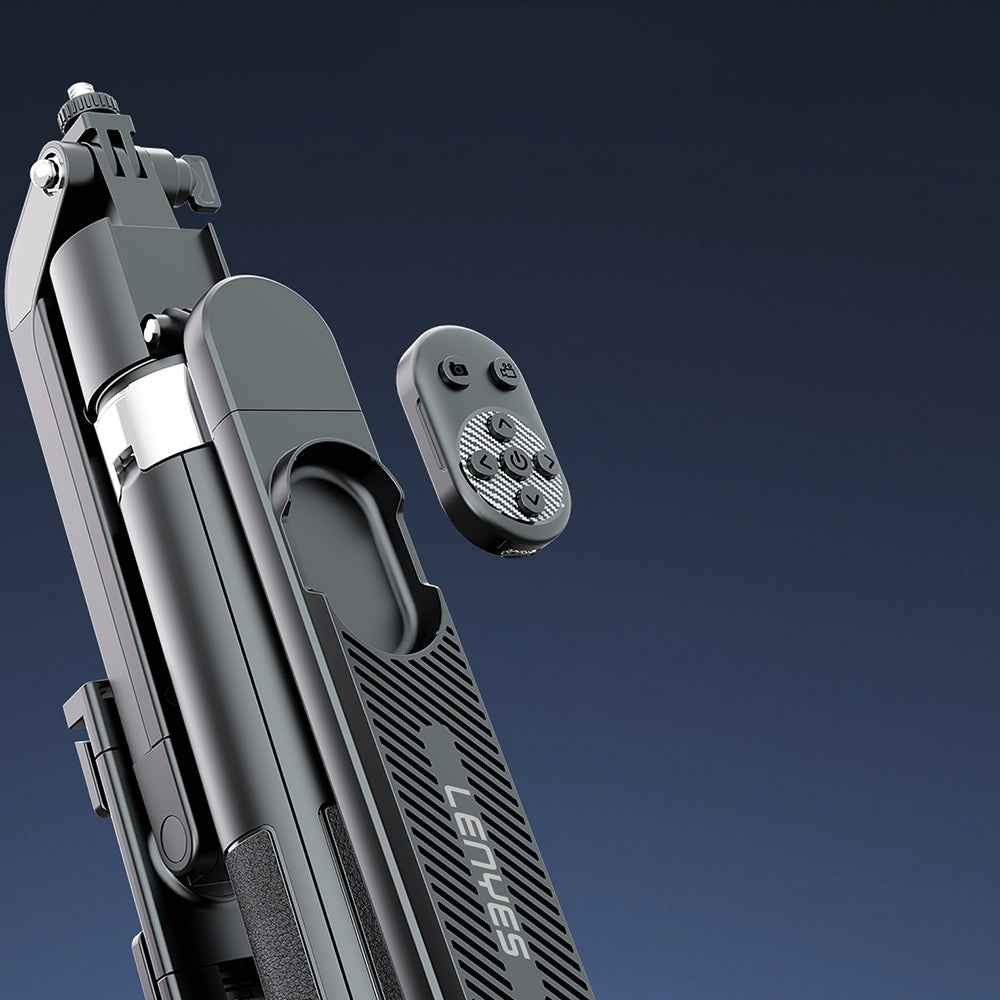 Lenyes LPH108 Canlı Yayın Dolgu Işıklı Kumandalı 360 Derece Dönebilen Selfie Çubuğu ve Tripod Siyah