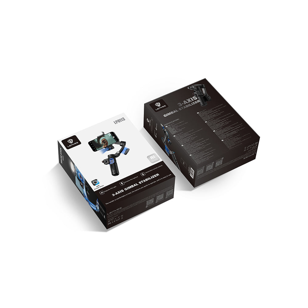Lenyes LPH113 3 Eksenli Gimbal Sabitleyici Akıllı Stabilizatör Siyah