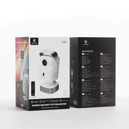 Lenyes LPR01 2.69" LCD Projektör Yansıtma Cihazı Otomatik ve Manuel Keystone Özellikli Beyaz