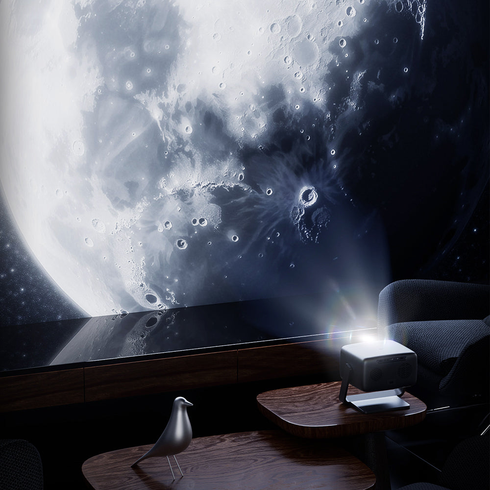 Lenyes LPR02 4.45” LCD 360 Derece Dönebilen Otomatik Netleme Özellikli Projektör Yansıtma Cihazı Koyu Gri