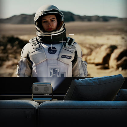 Lenyes LPR02 4.45” LCD 360 Derece Dönebilen Otomatik Netleme Özellikli Projektör Yansıtma Cihazı Koyu Gri