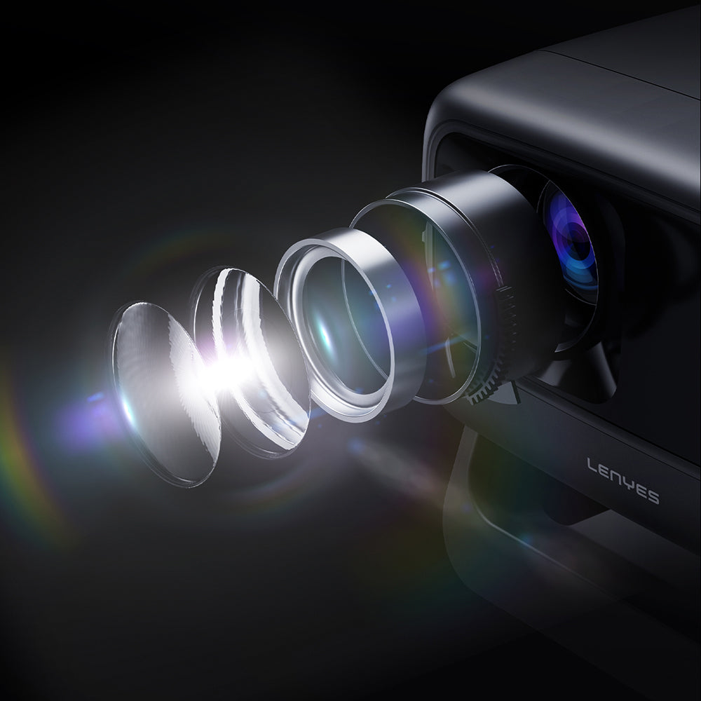 Lenyes LPR02 4.45” LCD 360 Derece Dönebilen Otomatik Netleme Özellikli Projektör Yansıtma Cihazı Koyu Gri