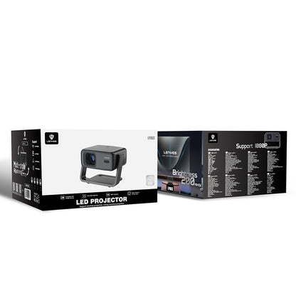 Lenyes LPR03 2.69 inç LCD 200 ANSI Lümen PTZ Projektör Yansıtma Cihazı Siyah