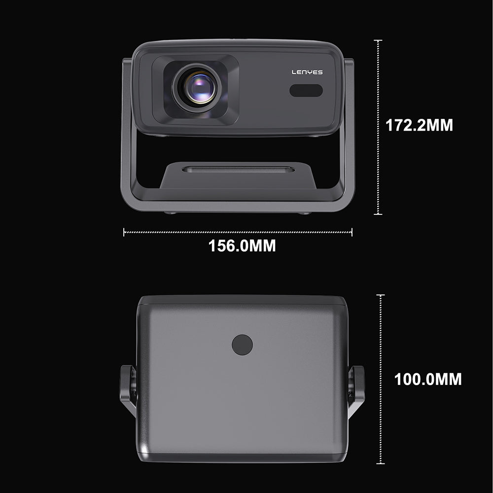 Lenyes LPR03 2.69 inç LCD 200 ANSI Lümen PTZ Projektör Yansıtma Cihazı Siyah